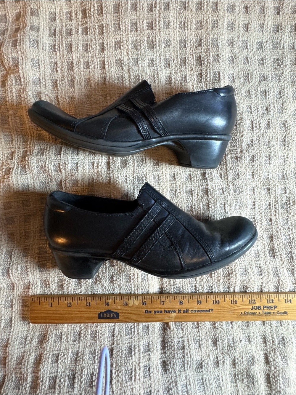 Clarks Black Leather Heeled Slip-On Women's Boots